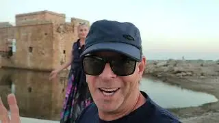 Paphos Harbour the wrong way.. and we meet Sally & Matt along the way.. Paphos Cyprus..