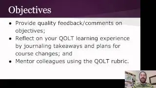 QOLT Faculty Training 2015S Wrap up