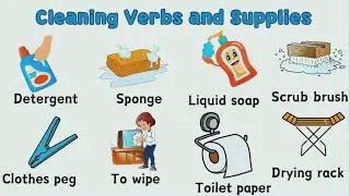 List of Cleaning Supplies and Verbs related to Cleaning #dailyenglishwords