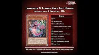 YUGIOH IS SAVED!? SEPTEMBER 1ST 2024 BAN LIST IS HERE!