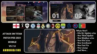 ATTACK ON TITAN PATCH PES 2021 MOBILE V5.7.0 BY IDSPHONE