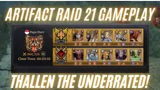 Watcher of Realms 2024 Artifact Material Raid Stage 21 Thallen as Main Carry!