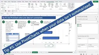 10 Tips For Excel Charts  Tip # 5  Use PivotCharts when your data isn't summarized