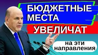 Бюджетные места увеличат на этих направлениях