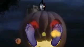 Ultraman Trigger Tickled inside a Giant Pumpkin