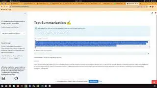 Text summarization :-Streamlit app demo
