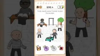 Prison Escape Level 4, andy needs some friends to plan his escape, Brain Test 2