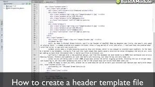 How to create a header template file