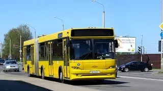 Минск! Поездка на автобусе MAZ 105.465 гос. АК 5529-7 маршрут 65 (15.04.2023)
