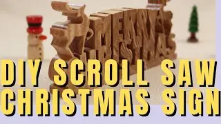 DIY scroll saw Christmas sign