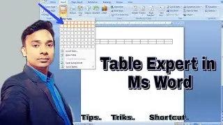 How to use table options in ms word || tips || tricks|| and shortcut ||