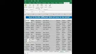 border different data in ms excel | border data | border table | techiskills | 