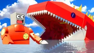 GIANT LEGO BLOOP Eats Ship in Brick Rigs Best Creations!