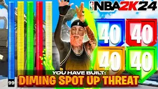 NBA 2K24 *RARE* Diming Spot Up Threat! BEST Center Build 2K24 For PARK!