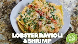 Lobster Ravioli with Shrimp | HelloFresh | Lobster Ravioli in a Creamy Tomato-tarragon Sauce