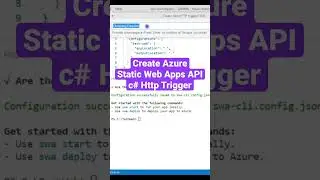⚙️Create Azure Static Web Apps API with C# Http Trigger 