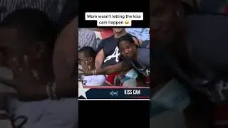 They showed them on the kiss cam and mom came in for the block 😂@15 Seconds of Fame #kisscam #Shorts