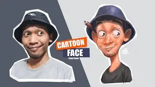 Latihan  Menggambar dan Mewarnai Caricature / Cartoon dari photo