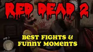 RDR2 - Best fights and funny moments- slow motion knockouts! Ko 2 npc with 1 punch!