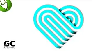 3D Design in Coreldraw | 3D Heart Shape Design in Coreldraw | Coreldraw Tutorial | GC Creativ