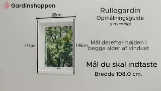 Rullegardin udvendig opmålning