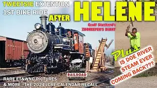 RAILROAD Damage 1ST LOOK Doe River Steam Trains Hurricane HELENE ET&WNC BIKE RIDE JCRE PHOTOS #train