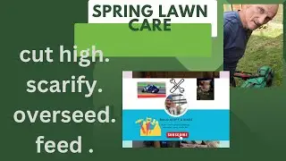 Spring lawn care in March 2024.