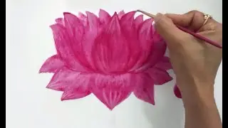 How to Paint A Lotus in Watercolor | Lotus Painting for Beginners