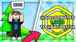 I Gave 1k ROBUX To People With 0 Raised In Pls Donate... 💸💰