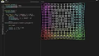 Geometric Pattern with "Nested for loops" in p5.js