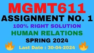 MGMT611 ASSIGNMENT 1 SOLUTION 2024 | MGMT611 ASSIGNMENT 1 2024 | MGMT611 ASSIGNMENT 1 SPRING 2024