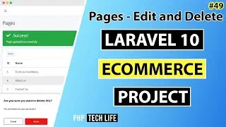 Laravel 10 Ecommerce Project | #49 Static Pages - Edit & Delete | Backend | PHP Tech Life Hindi