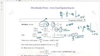 FLUID MECHANICS || R.K BANSAL|| CHAPTER 1 || Properties of Fluids || Example 1.3