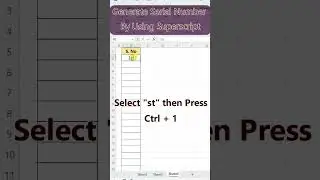 how to create serial number in excel with superscript #excel #shortsvideo #shortvideo #ytshorts
