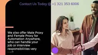 Automation Anywhere Interview Support and Job Support|WhatsApp +1 321 353 6006|@proxycallsupport