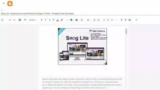 Snog Lite   Responsive & Light Premium Blogger Theme   Template Free