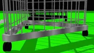 Three Sided Triangle Grid Base With Casters.avi