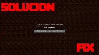 UNKNOWN HOST MINECRAFT SOLUCION! FIX! | JafetTutos |