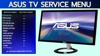 How do I get to the service menu on Asus LED TV | Asus TV key unlock with hard factory reset