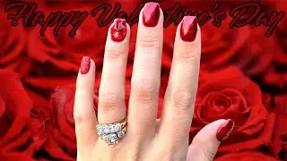 RED CHROME VALENTINE'S NAILS | Short Valentine's Nails | Dip Powder Nails