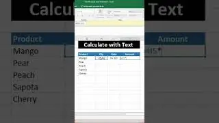 How to Calculate with Text in Excel