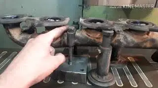 Шлифовка выхлопного коллектора.