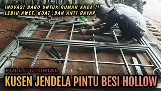 How to make a door window frame from hollow iron |  metal window making