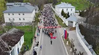 Пушкинские горы БЕССМЕРТНЫЙ ПОЛК 9 МАЯ 2022 ГОДА