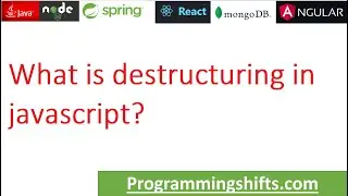 what is destructuring in javascript?