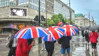 THE RAINY LONDON CITY STREETS ☔️ West End & Mayfair London Walking Tour - 4K HDR 60FPS