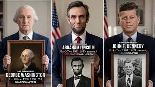 ALL U.S. Presidents (1st-47th) Reimagined in Today's Oval Office | Then & Now