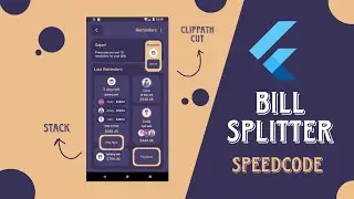 Flutter UI Design | Bill Splitter Reminder Complex design I Stack, ClipPath design.