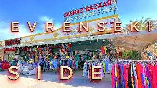 🇹🇷 SIDE Evrenseki Beach Promenade & Shopping walking tour 📍 TÜRKIYE 