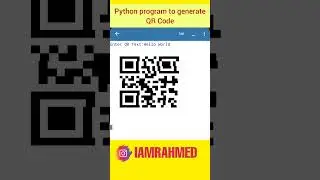 Python Program to generate QR Code 